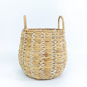 Set of eco-friendly seagrass baskets, handmade for home use